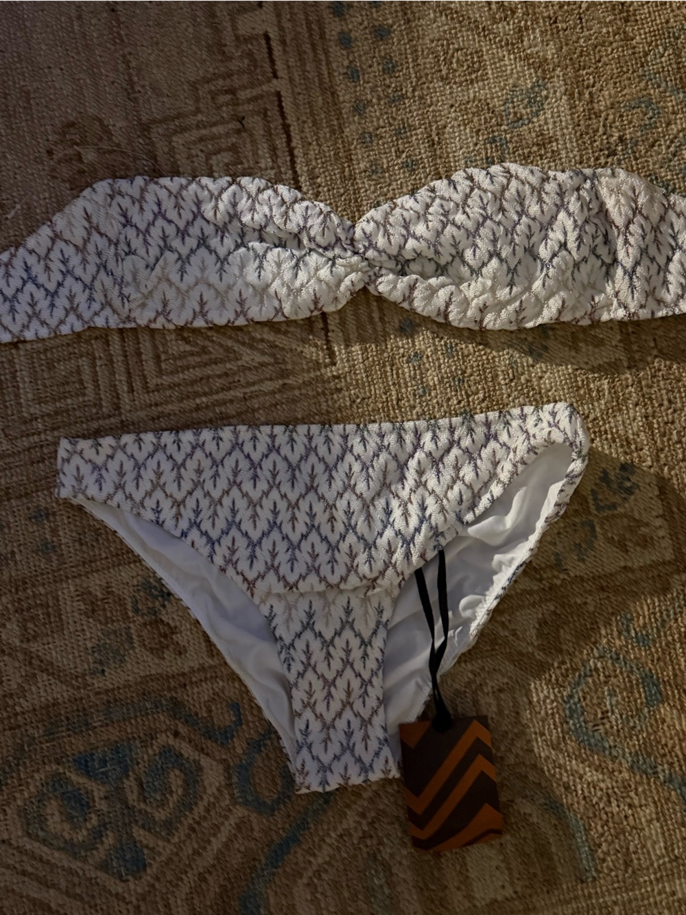 New Missoni Knit Print Metallic 2 Piece Bikini Set Size medium/42 IT NWT